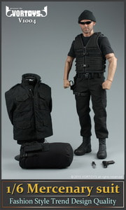Vortoys V1004 1/6 Mercenary Suit Soldier Military Accessories Stealth Version Set